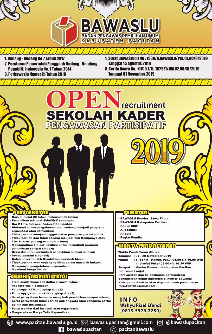 Open Recruitment Sekolah Kader Pengawasan Partisipatif