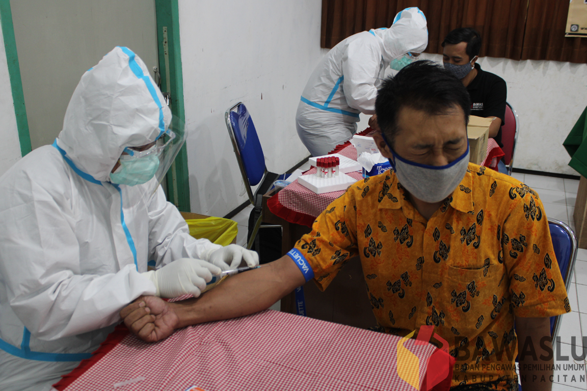 Bawaslu Pacitan Rapid Test Masal dari Tingkat Kabupaten, Kecamatan Sampai PKD Pada Tahapan Kampanye Dan Logistik