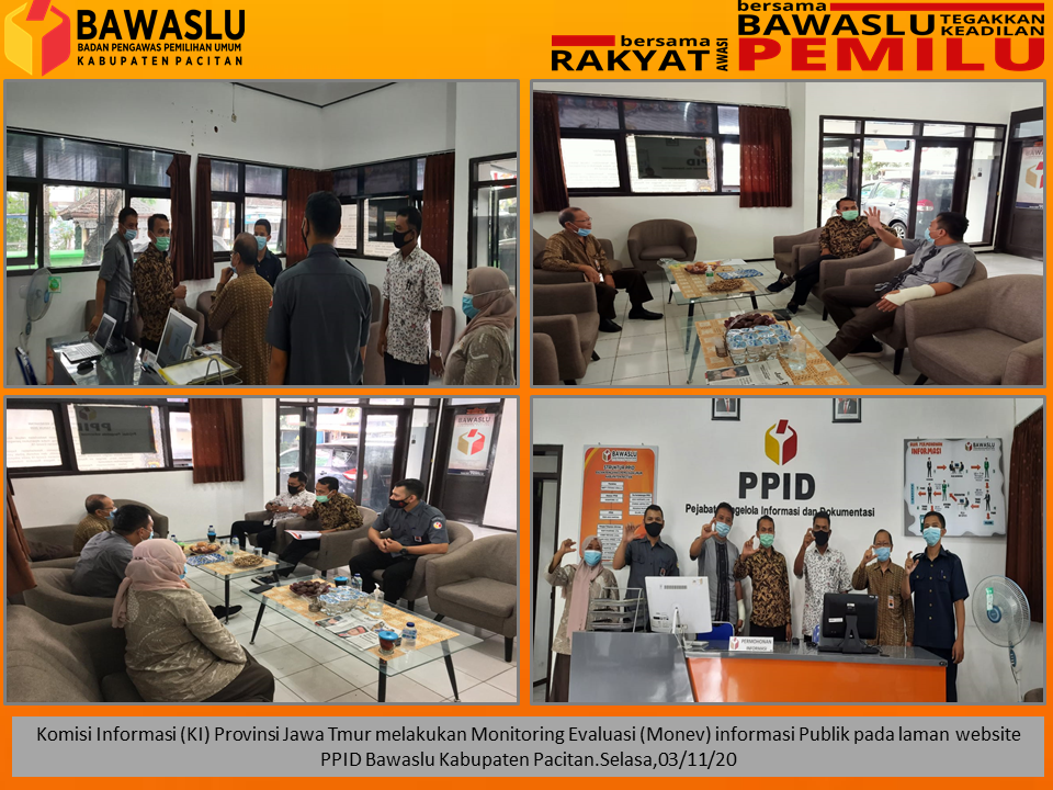 PPID Bawaslu Kabupaten Pacitan di Monev KIP Jatim