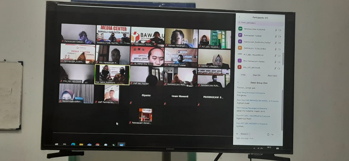 Jelang Pungut Hitung Bawaslu Pacitan Fasilitasi Pengawas Ad-Hoc Dengan Call Center dan Vidcon