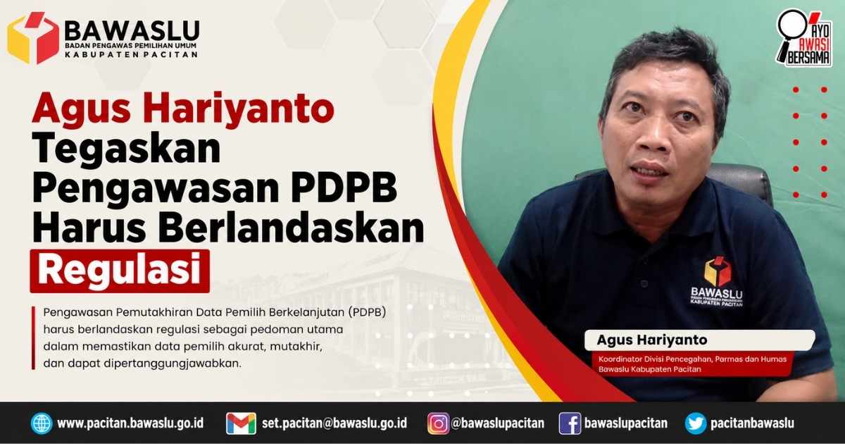 Agus Hariyanto Tegaskan Pengawasan PDPB Harus Berlandaskan Regulasi