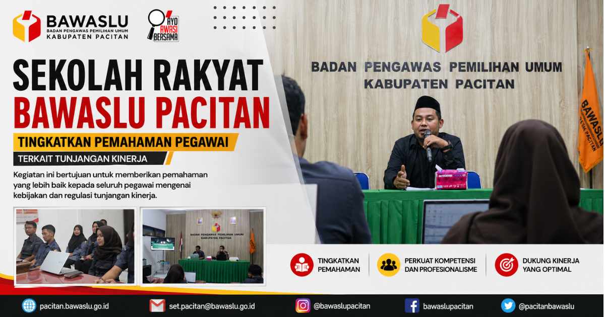 Sekolah Rakyat Bawaslu Pacitan Tingkatkan Pemahaman Pegawai Terkait Tunjangan Kinerja