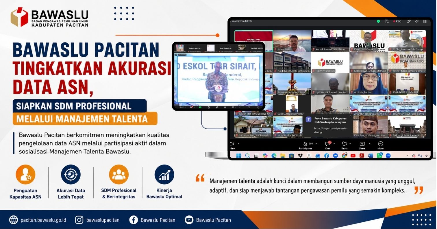 Bawaslu Pacitan Tingkatkan Akurasi Data ASN, Siapkan SDM Profesional melalui Manajemen Talenta
