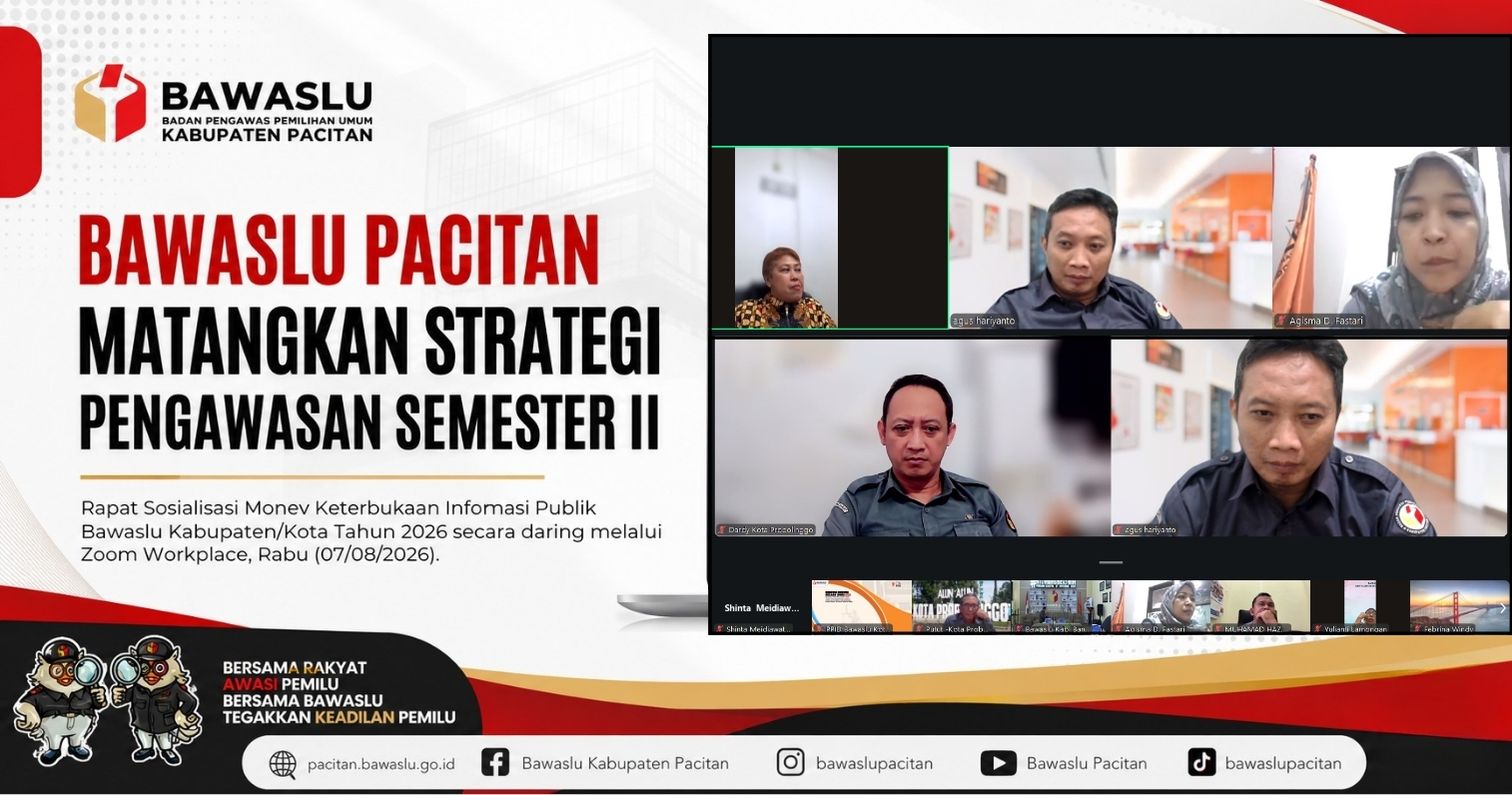 Bawaslu Pacitan Matangkan Strategi Pengawasan Semester II