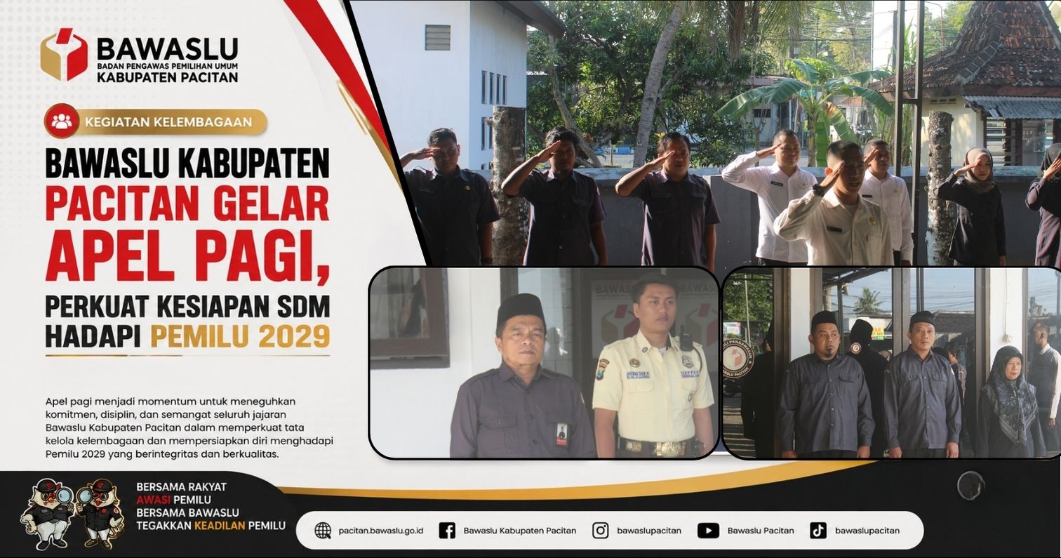 Bawaslu Kabupaten Pacitan Gelar Apel Pagi, Perkuat Kesiapan SDM Hadapi Pemilu 2029