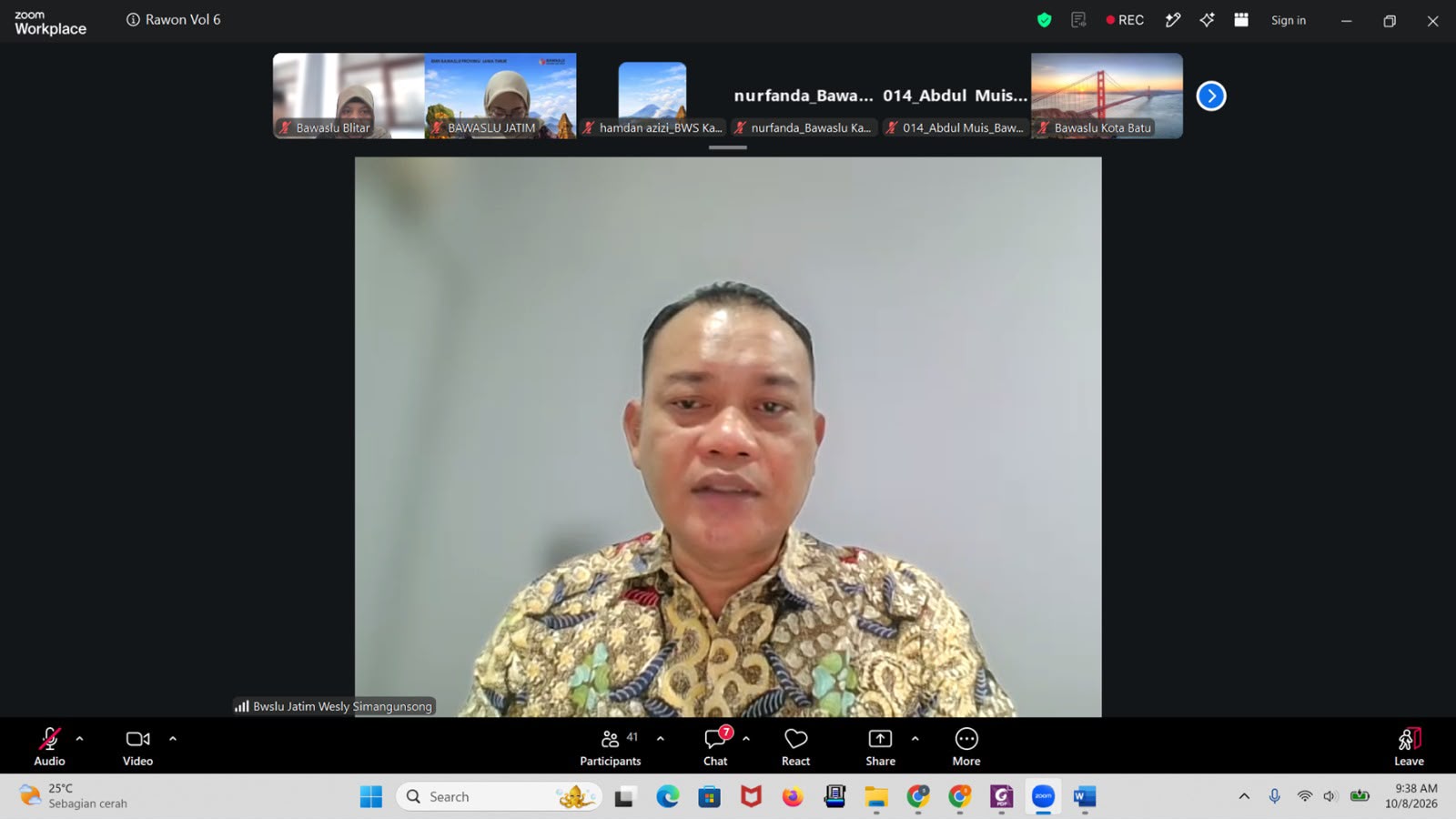 Bawaslu Pacitan Ikuti Rawon Vol. 6, Perkuat Pengawasan dan Pengendalian BMN melalui SIMAN
