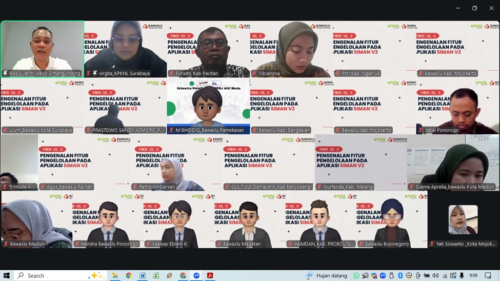 Bawaslu Pacitan Ikuti RAWON Vol. 8, Perdalam Pemahaman Fitur Pengelolaan SIMAN V2