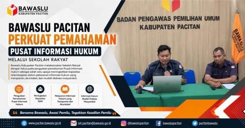 Bawaslu Pacitan Perkuat Pemahaman Pusat Informasi Hukum Melalui Sekolah Rakyat