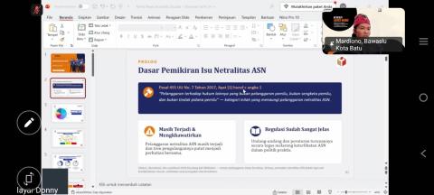 Bawaslu Pacitan Ikuti Kamis Manis Vol. 6 Bawaslu Jatim, Bahas Penanganan Pelanggaran Netralitas ASN