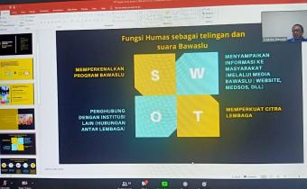 Bawaslu Pacitan Ikuti Rakor Daring Optimalisasi Peran dan Fungsi Kehumasan