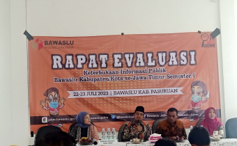 Bawaslu Pacitan Ikuti Rakor Evaluasi KIP Semester 1