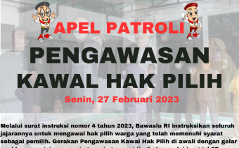 Panwaslu Se-Kabupaten Pacitan Gelar Apel Patroli Pengawasan Kawal Hak Pilih