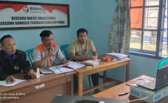 Panwaslu Kecamatan Tegalombo Gelar Rapat Online Dengan Video Conference Bersama Panwaslu Desa Se-Kecamatan Tegalombo