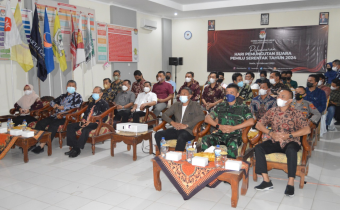 Bawaslu Pacitan Hadiri Launching Hari Pemungutan Suara Pemilu Serentak Tahun 2024