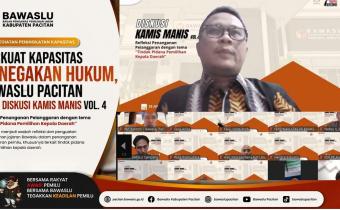Perkuat Kapasitas Penegakan Hukum, Bawaslu Pacitan Ikuti Diskusi Kamis Manis Vol. 4